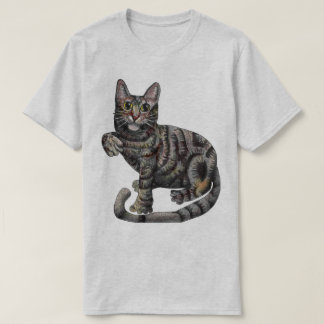 「猫が好き！」という灰色の猫 Tシャツ