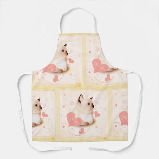 猫が好き エプロン (正面)