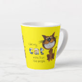 猫が好き カフェラテマグ (右アングル)