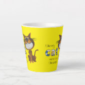 猫が好き カフェラテマグ (正面)