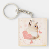 猫が好き キーホルダー (正面)