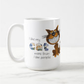 猫が好き コーヒーマグカップ (左)