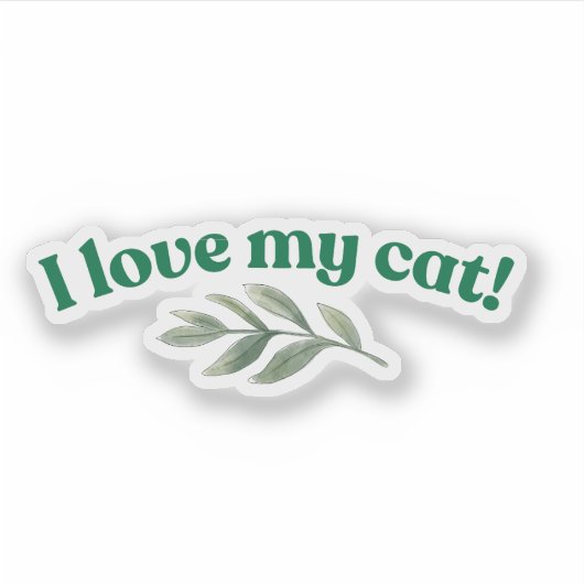 猫が好き シール (正面)