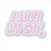 猫が好き シール (正面)