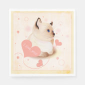 猫が好き スタンダードランチョンナプキン (正面)