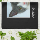 猫が好き-ペット好きカスタム-写真 キッチンタオル (折り畳み)