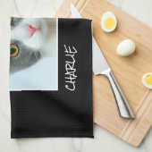 猫が好き-ペット好きカスタム-写真 キッチンタオル (四つ折り)