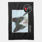 猫が好き-ペット好きカスタム-写真 キッチンタオル (縦)