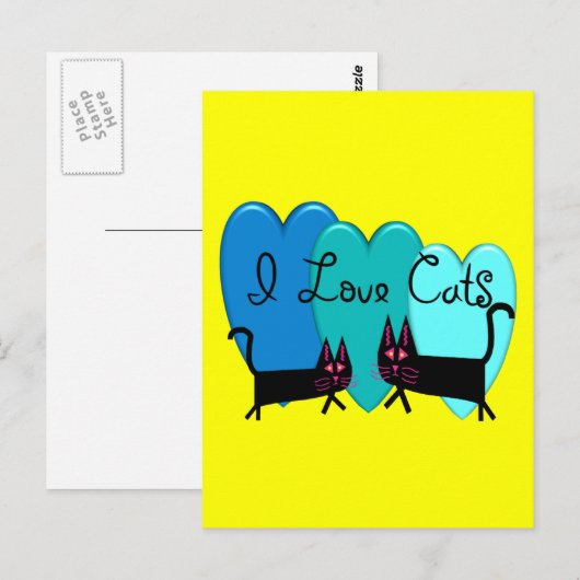 猫が好き ポストカード (正面/裏面)