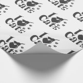 猫が好き – 背景色を選ぶ ラッピングペーパー (角)