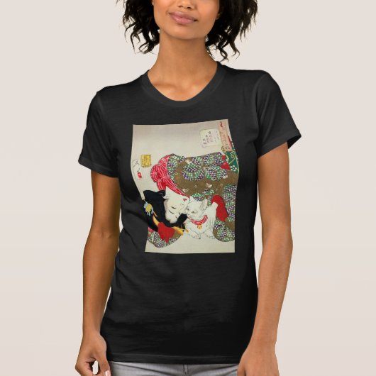猫が好き,芳年猫が好き,芳年,浮世絵 Tシャツ (正面)