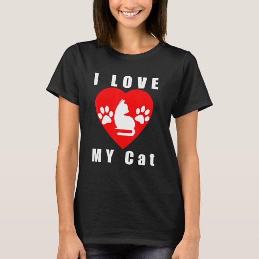 猫が好き Tシャツ (正面)