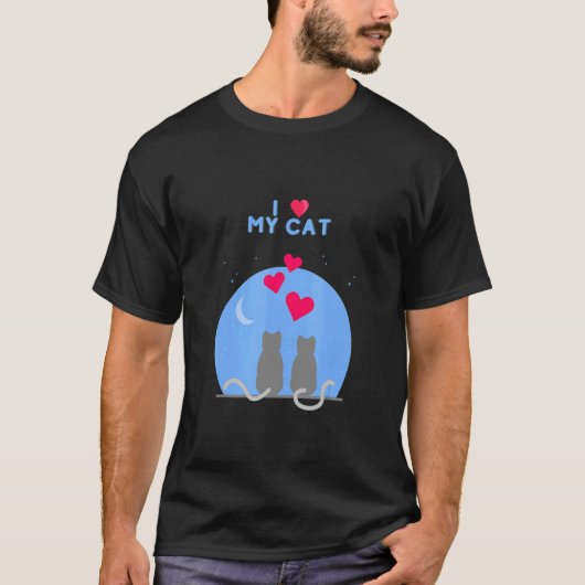 猫が好き Tシャツ (正面)