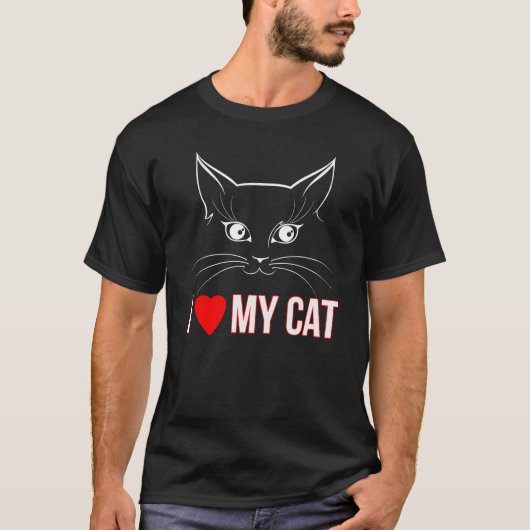 猫が好き Tシャツ (正面)