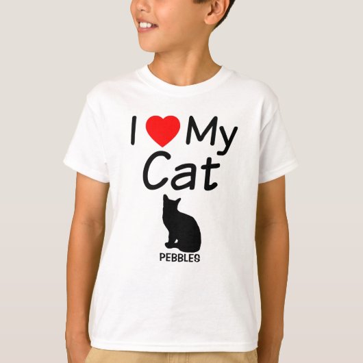 猫が好き Tシャツ (正面)