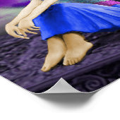 猫が妖精を観察する ポスター (角)