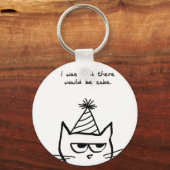 猫が嫌う誕生日おもしろい- Cat Keychain キーホルダー (正面)