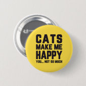 猫が嬉しいおもしろい引用文 缶バッジ (正面&裏面)