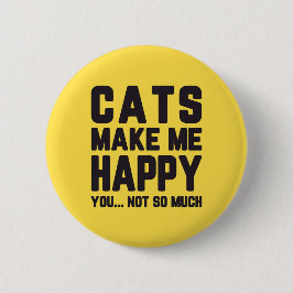 猫が嬉しいおもしろい引用文 缶バッジ