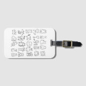 猫が子猫と猫猫 ラゲッジタグ (正面横)