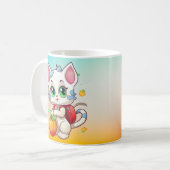 猫が学校に行く–85241 コーヒーマグカップ (正面左)