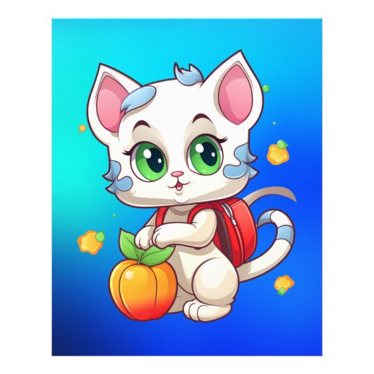 猫が学校に行く–85241 フォトプリント            (正面)