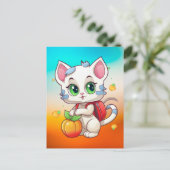 猫が学校に行く–85241 ポストカード (スタンド正面)