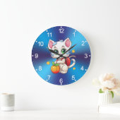 猫が学校に行く–85241 ラージ壁時計 (ホーム)