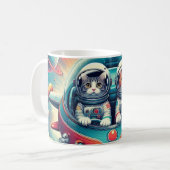 猫が宇宙マグ！ コーヒーマグカップ (正面左)