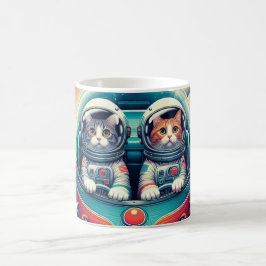 猫が宇宙マグ！ コーヒーマグカップ