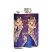 猫が宇宙側の裂けた穴を見上げる フラスク (右)