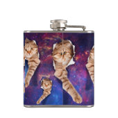 猫が宇宙側の裂けた穴を見上げる フラスク (裏面)