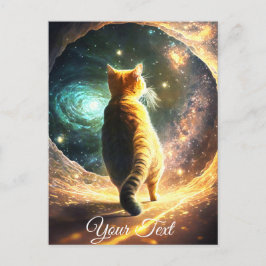 猫が宇宙穴に。 ポストカード