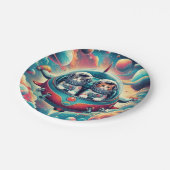 猫が宇宙紙プレート! ペーパープレート (アングル)