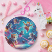 猫が宇宙紙プレート! ペーパープレート (パーティー)