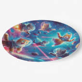 猫が宇宙紙プレート! ペーパープレート (アングル)