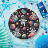 猫が宇宙紙プレート! ペーパープレート (パーティー)