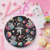 猫が宇宙紙プレート! ペーパープレート (パーティー)