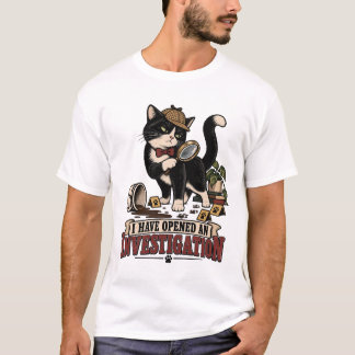 猫が家庭の事件を捜査する Tシャツ