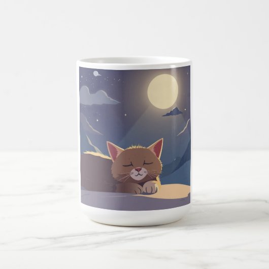 猫が寝ている コーヒーマグカップ (中央)