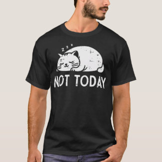 猫が寝てる 今日はダメだ 面白い 子猫 女性 Tシャツ