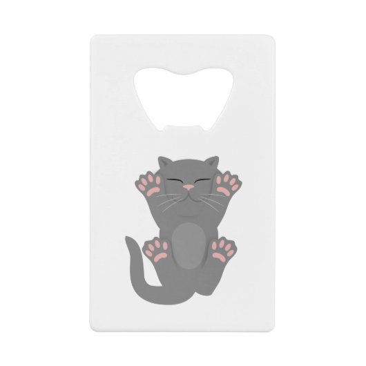 猫が寝る クレジットカード栓抜き (正面)