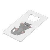 猫が寝る クレジットカード栓抜き (正面アングル)