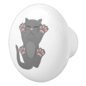 猫が寝る セラミックノブ (右)