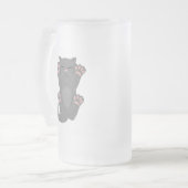 猫が寝る フロストグラスビールジョッキ (正面左)