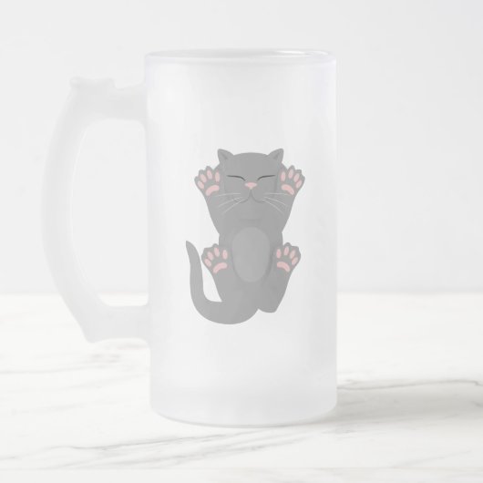 猫が寝る フロストグラスビールジョッキ (左)