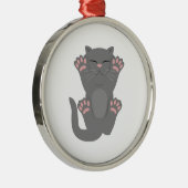 猫が寝る メタルオーナメント (右)