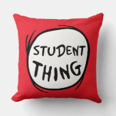 猫が帽子をかぶって一物に学生が二物 クッション (正面)