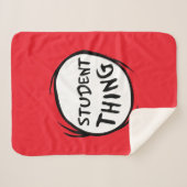 猫が帽子をかぶって一物に学生が二物 シェルパブランケット (正面(横))