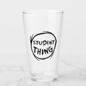 猫が帽子をかぶって一物に学生が二物 タンブラーグラス (正面)